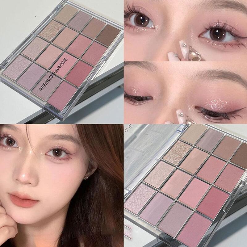 16 Color Eye Shadow Stunning Eye Makeup In 24H With Earth Saturation Low Color Glitter Pearly Palette Eyeshadow Color I2C7