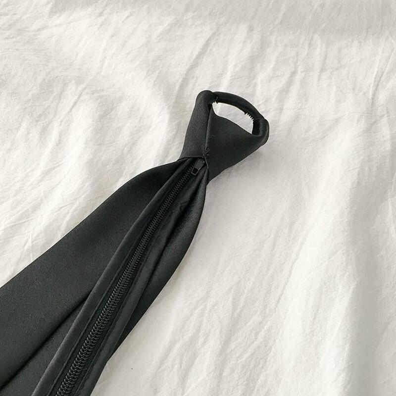 Corbata de cuello estrecho para hombre y mujer, Corbata lisa y ajustada de estilo coreano, sencilla y elegante, a la moda, combina con todo, 2023