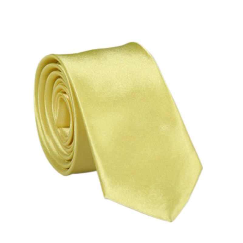 Candy Color Casual Length 71cm Tie Polyester Skinny Necktie Ties For Men Wedding Suit Slim Necktie