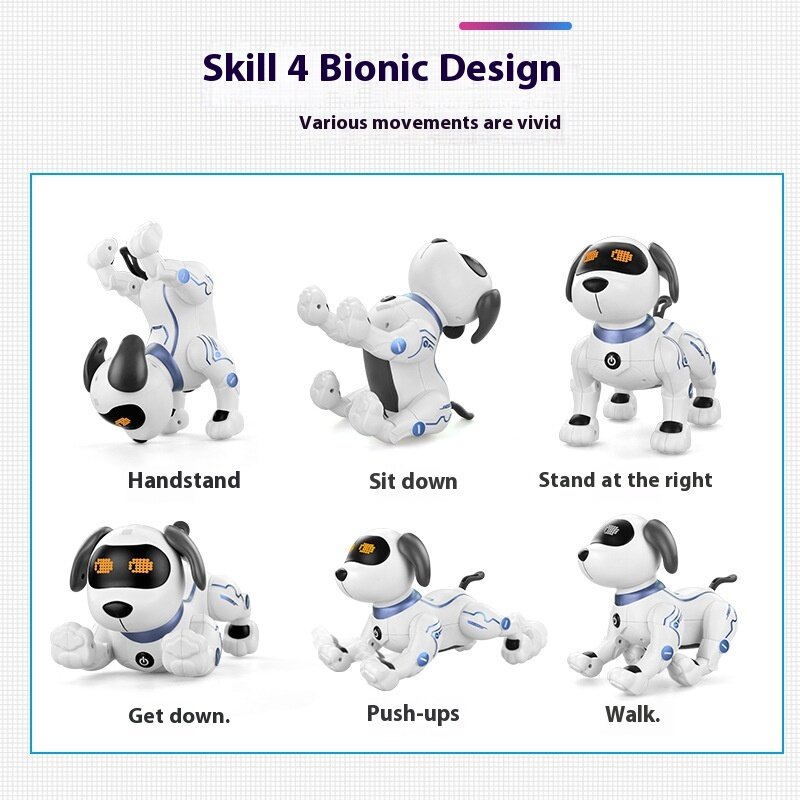 Pilot zdalnego sterowania dla dzieci Inteligentny robot kaskaderski Pies Muzyka Taniec Bioniczne programowanie Robot Pies Prezent urodzinowy dla dzieci