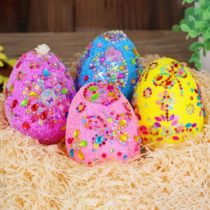 Juego de huevos de Pascua hechos a mano para niños, juguete decorativo, creativo, duradero, para guardería