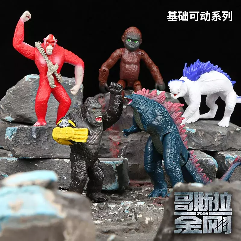 Godzilla Modelo VS Kong, Novo Império, Skar King, Shimo Titanus, Articulações duplas, Action Figures móveis, presente de aniversário infantil colecionável, 2024