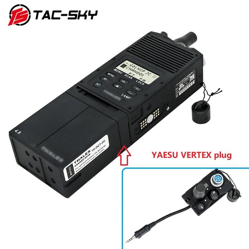 TS TAC-SKY a/prc 148วิทยุทหาร walkie-talkie เสมือนจริงยุทธวิธีหุ่น148 PRC สำหรับ Yaesu Vertex Plug