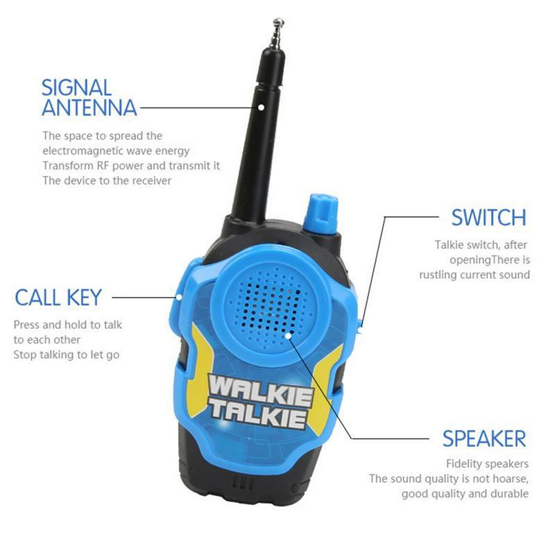 2 sztuk walkie-talkie dla dzieci przenośne dzieci ręczne Radio Talky Walky komunikator dziewczyny chłopcy zabawki elektroniczne prezent urodzinowy