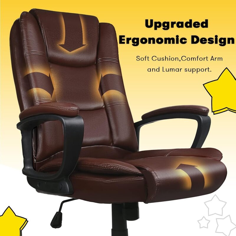 OFIKA-Cadeira de escritório doméstico, cadeira grande e alta, design resistente, ergonômico, almofada traseira alta, suporte lombar, £ 400