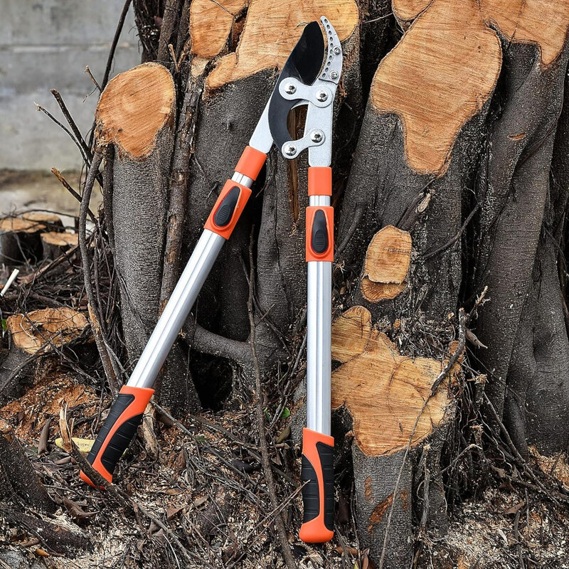 Wysuwany kowadło nożyce do przycinania drzew o działaniu złożonym, teleskopowy obcinacz do gałęzi o dużej wytrzymałości 27-41, 2-calowy czysty krój