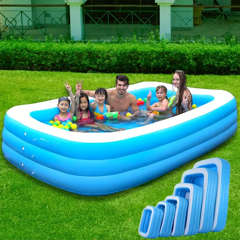180X140X60CM หนา Inflatable สระว่ายน้ำเด็กผู้ใหญ่ใช้ Paddling สระว่ายน้ำขนาดใหญ่ Inflatable รอบสระว่ายน้ำ A1-AG0001