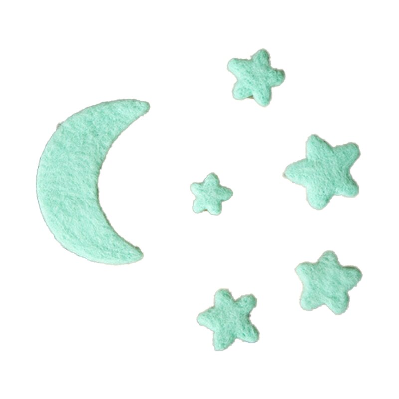 Lã feltro mini lua estrelas bebê infantil foto decorações recém-nascidos fotografia adereços