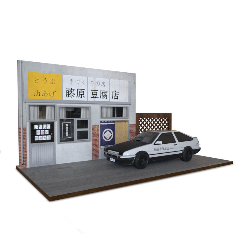 1/32 simulação modelo de carro estacionamento garagem cena de rua cena à prova de poeira exibição decoração