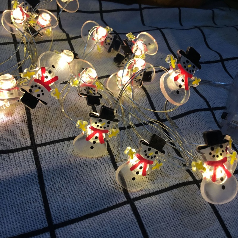 أضواء سلسلة LED لتزيين عيد الميلاد ، سانتا كلوز ، الثلج ، فانوس اليقطين ، شبح ، هالوين ، ديكور المنزل