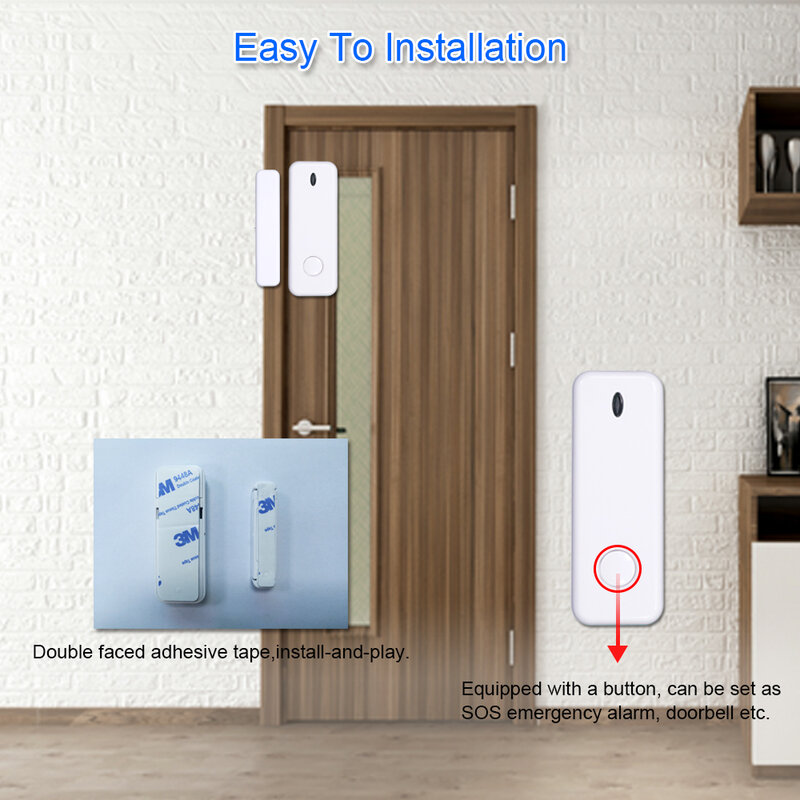 TUGARD D10 Mini Fenster Tür Alarm Sensor 433mhz Drahtlose Türschloss Schalter Zubehör für Sicherheit Alarm Host