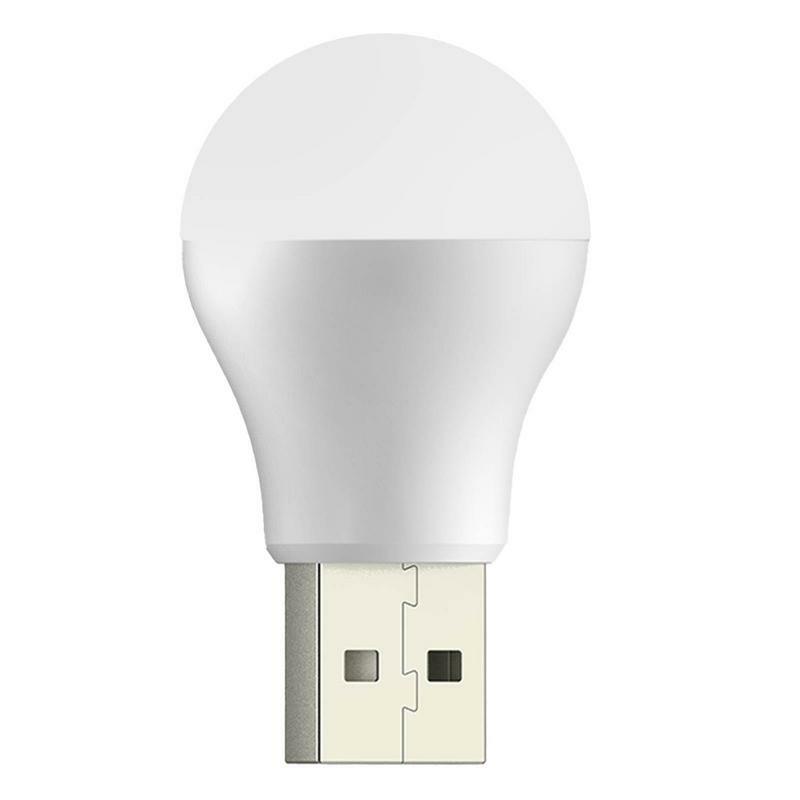 Ampoule LED USB Plug-In Durable, Lumière d'Ambiance pour Voiture, Veilleuse Intérieure pour Chambre à Coucher, Pépinière et Couloir