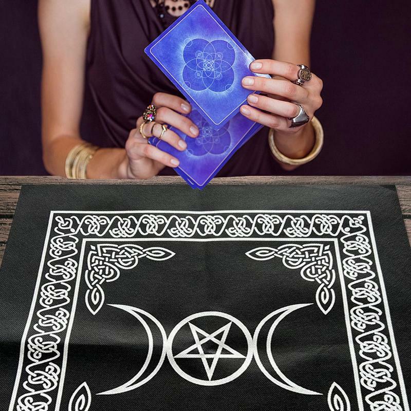Скатерть для ТАРО ручной резки 49x49 см, Настольная скатерть для гадания, астрологическая настольная игра, коврик для карт Таро