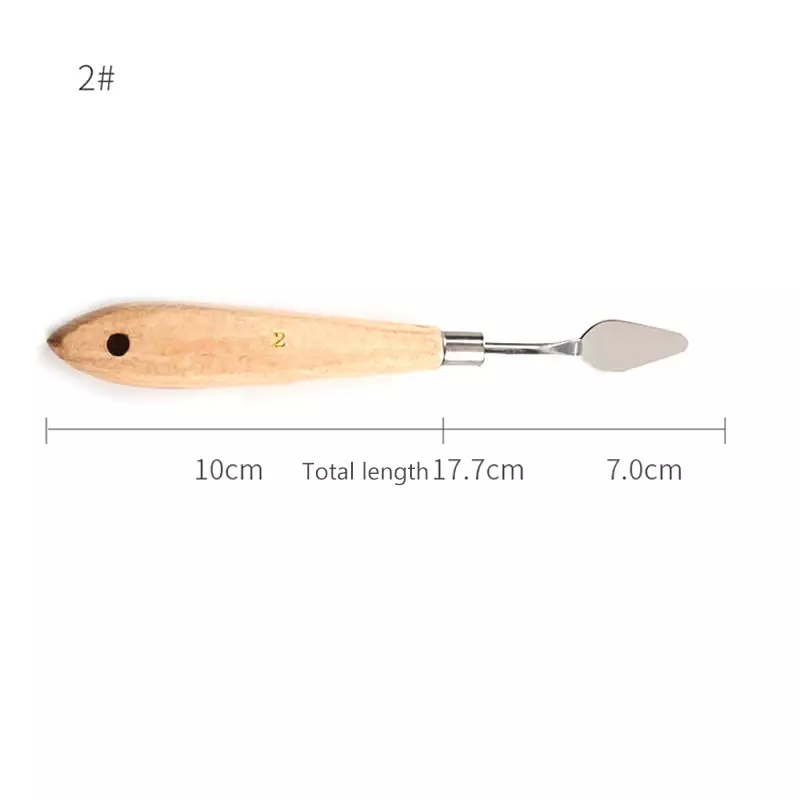 Paleta nóż do malowania szpatułka ze stali nierdzewnej paleta nóż olejny metalowe noże drewniane uchwyty FC