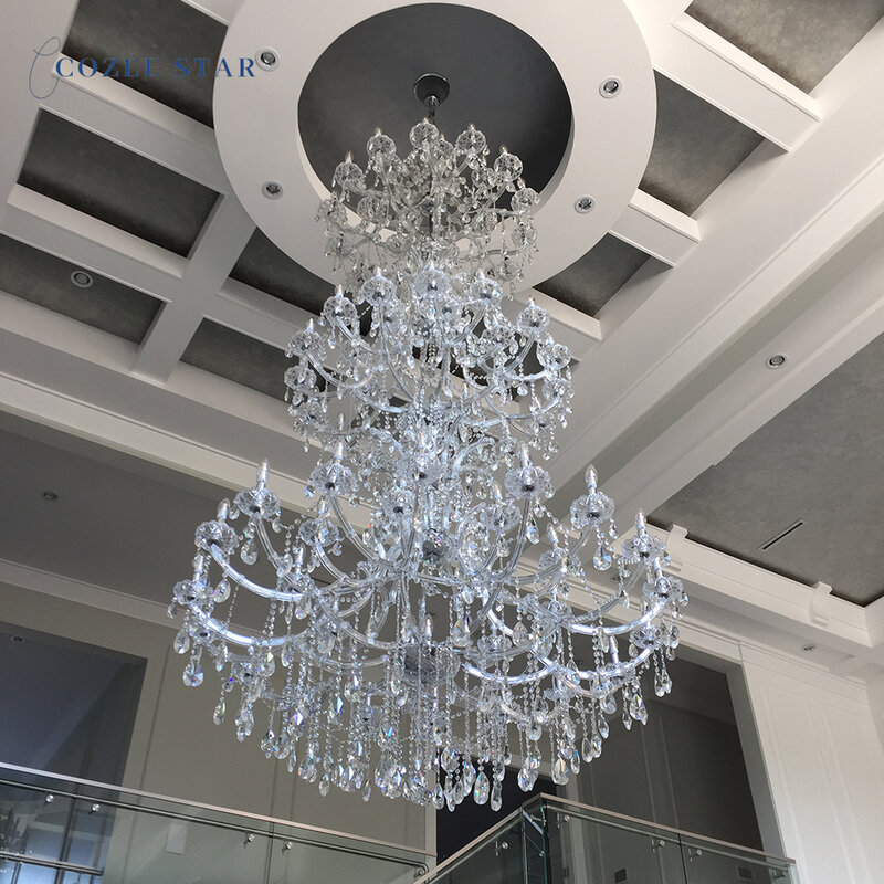 Maria Theresa – plafonnier LED rétro en verre, cristal, or, chromé, luminaire décoratif de plafond, éclairage d'intérieur, luminaire décoratif de plafond, idéal pour un salon ou une ferme