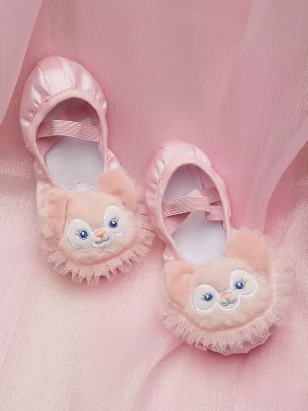 New Cute Bear Princess Ballet Shoes para crianças Ballet Dance Shoes com Cat Claw Design para meninas Cute Girl Princess Shoes