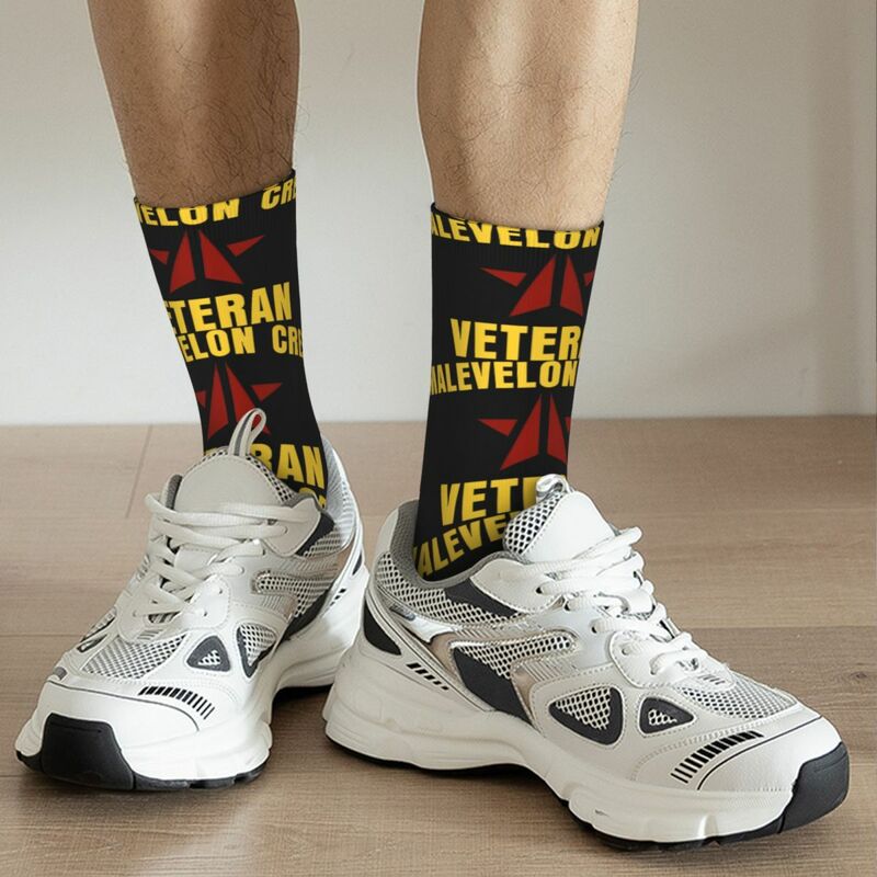 ถุงเท้าสำหรับผู้ชายแนวย้อนยุคฮาราจูกุ H-helldiverss ฮิปฮอปแปลกใหม่ไร้รอยต่อพิมพ์ลายของขวัญ