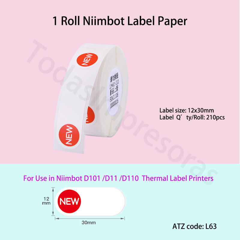 Niimbot D110ฉลากความร้อนแบบดั้งเดิมกันน้ำแบบดั้งเดิมผลไม้และดอกไม้สไตล์สำหรับ niimbot D11 D110 D101เครื่องพิมพ์ etiqueta papel