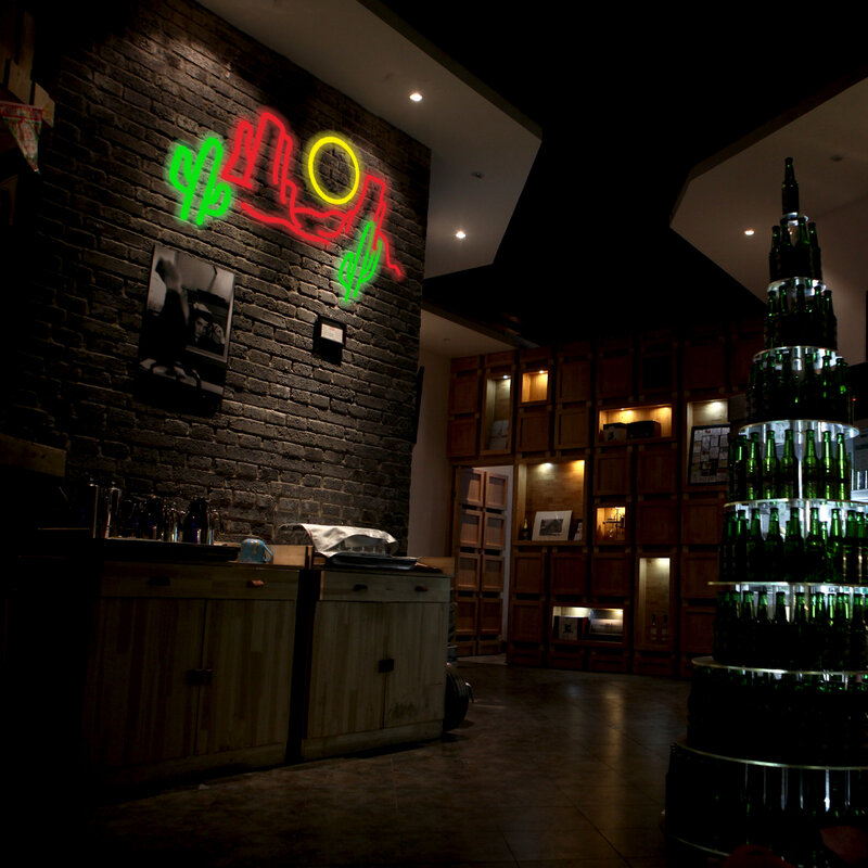 Cactus mountain neon multicolore può essere personalizzato per ristoranti, bar, feste KTV arte personalizzata del tuo neon