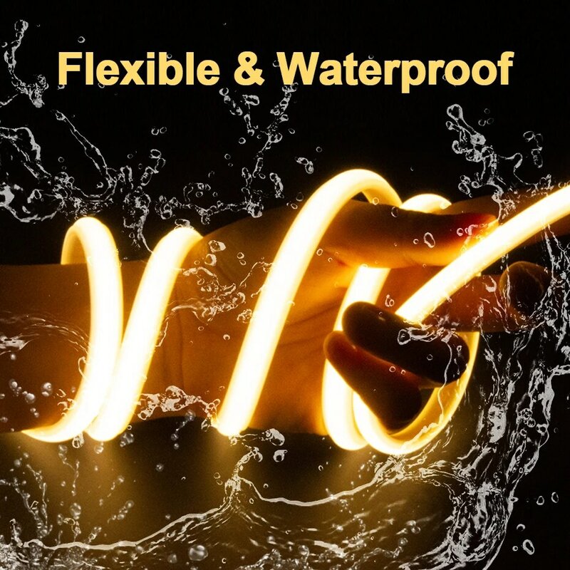 家庭用防水フレキシブルLEDストリップライト,220v,288ダイオード/m,3000k-6000k,ip65,EUプラグ