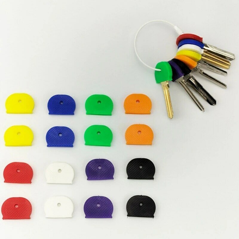 Accesorios para llaves colores aleatorios, 1 ud./10 Uds., identifica fácilmente tus llaves con cubiertas elásticas
