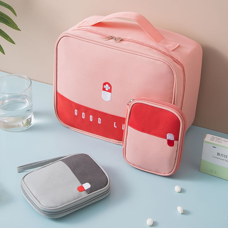 Mini Portátil Medicina Storage Bag Travel First Aid Kit Medicina Sacos Organizador Camping Outdoor Survival Emergência Bag Pill Case