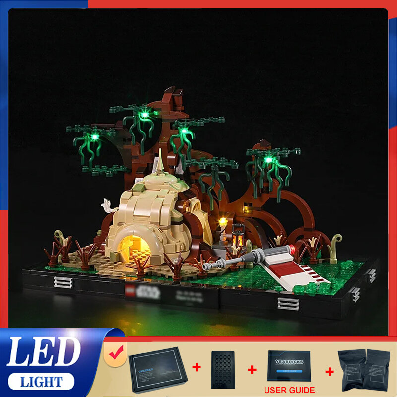 Training Diorama LED Light Kit sem blocos de construção, apenas luz LED, DIY, 75330