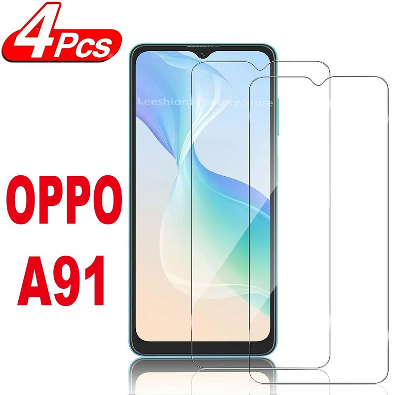 OPPO A91 vidro temperado protetor de tela, filme, 2 pcs, 4pcs