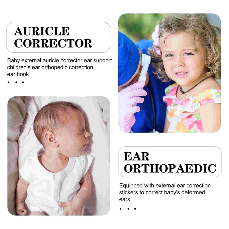 6 пар профессиональных выступающих корректоров для ушей для малышей, силиконовые инструменты для коррекции ушной раковины (черный)