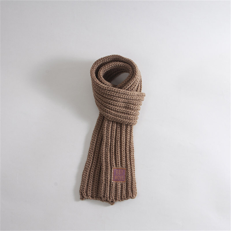 Sciarpe addensate calde invernali per bambini sciarpa a scialle lavorata a maglia ragazzi ragazze bella sciarpa più calda all'aperto sciarpa solida per bambini accessori caldi