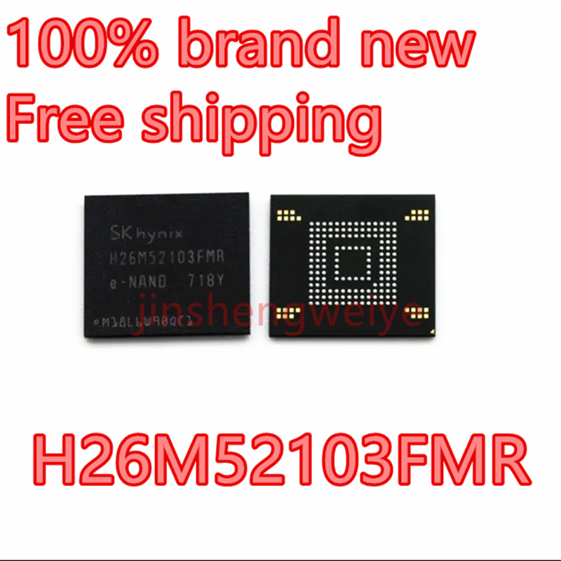 Armazenamento de Chip de Telefone Móvel IC, H26M52103FMR, BGA153, emmc16G, 100% novo, original, grande estoque, frete grátis, 2-10Pcs
