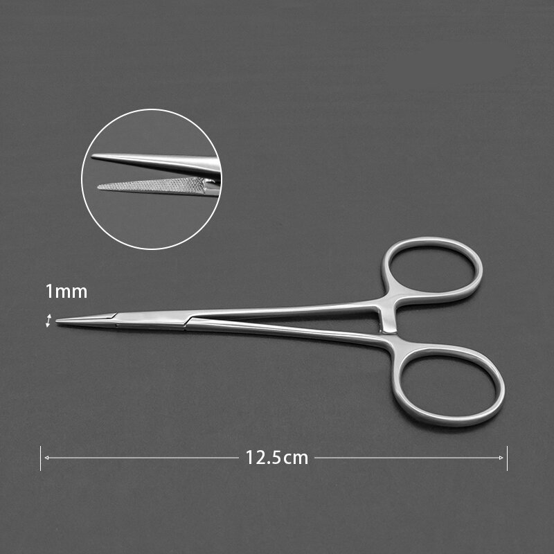 Stainless Steel Microsurgical Needle Holder Small Suture Needle Holder Eyelid Surgical Instrument