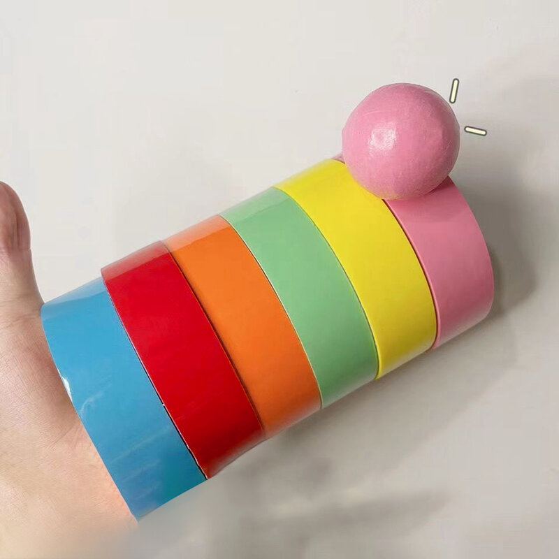 6x kreative klebrige Kugel Rolling Tape bunte Tape Spielzeug dekorative sensorische Spielzeug DIY Spiel für erwachsene Kinder Party Kinder liefert