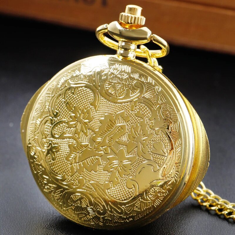 Relojes de bolsillo de lujo con diseño de ojos para hombre, pulsera con colgante de cuarzo clásico, Estilo Vintage, dorado