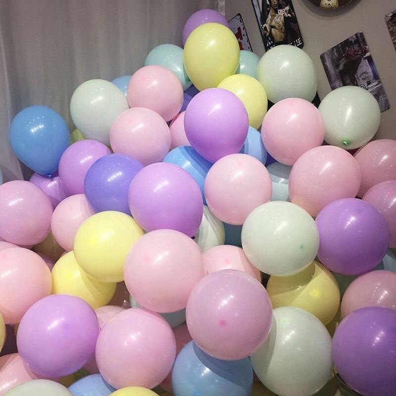 100 Buah Balon Lateks 10 Inci Balon Bulat Multi-warna Tebal untuk Dekorasi Pesta Ulang Tahun Pernikahan