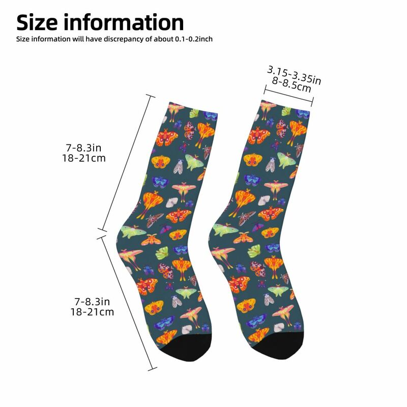 Moth Socks Harajuku Super Soft Stockings All Season Long Socks Accessories for Unisex Gifts