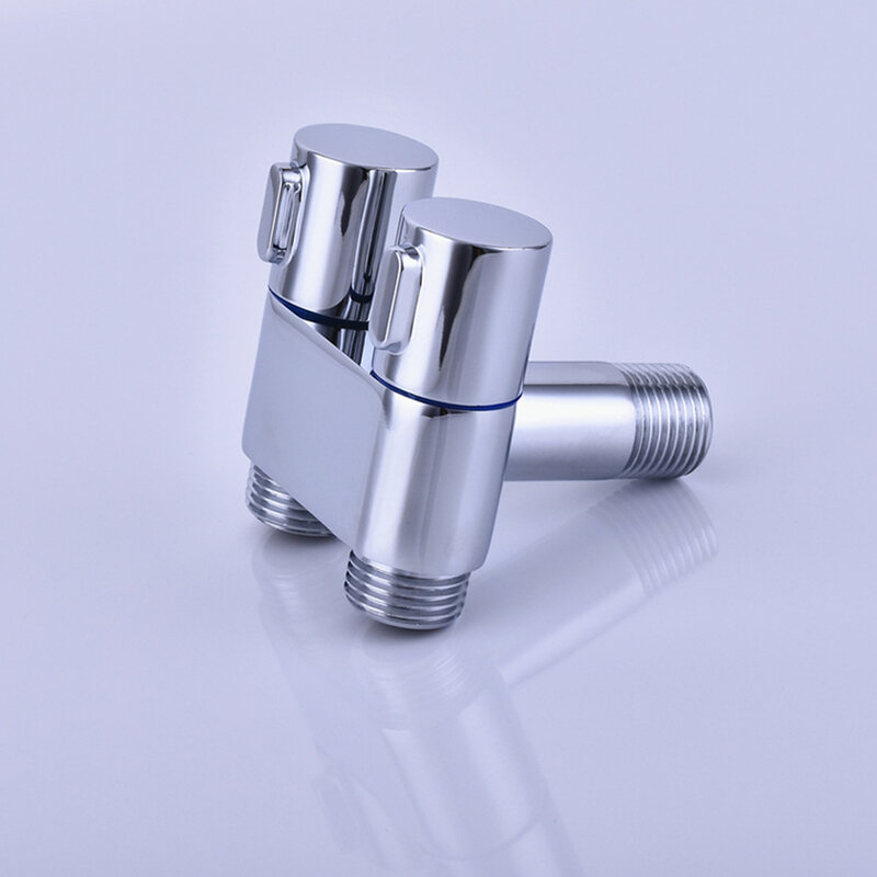 Угловой клапан для смесителя в ванную комнату, одно входное отверстие, двойной регулирующий клапан для душевой лейки, раковины в туалете, водонагреватель
