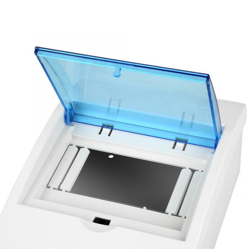 Caja de protección de distribución de disyuntores, montaje en pared interior, caja de plástico con cubierta transparente eléctrica, 3-4/4-6/5-8/9-12 vías