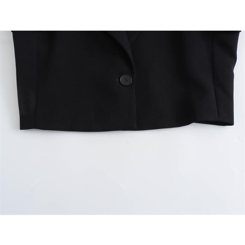 Jaqueta de blazer feminino com capuz, casaco curto e fino, quente, elegante, moda de rua, primavera, nova, 2024