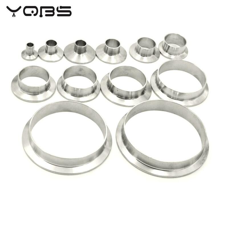 Фитинг YQBS для санитарных труб, сварочный наконечник, тройной зажим, фланец из нержавеющей стали, SUS 304