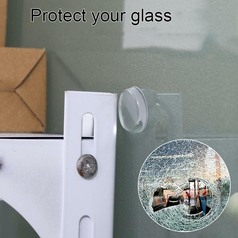 Door Stops 1.57inch Door Knob Wall Shield 6pcs Transparent Round Soft Rubber Wall Protector Self Adhesive Door Handle Bumper