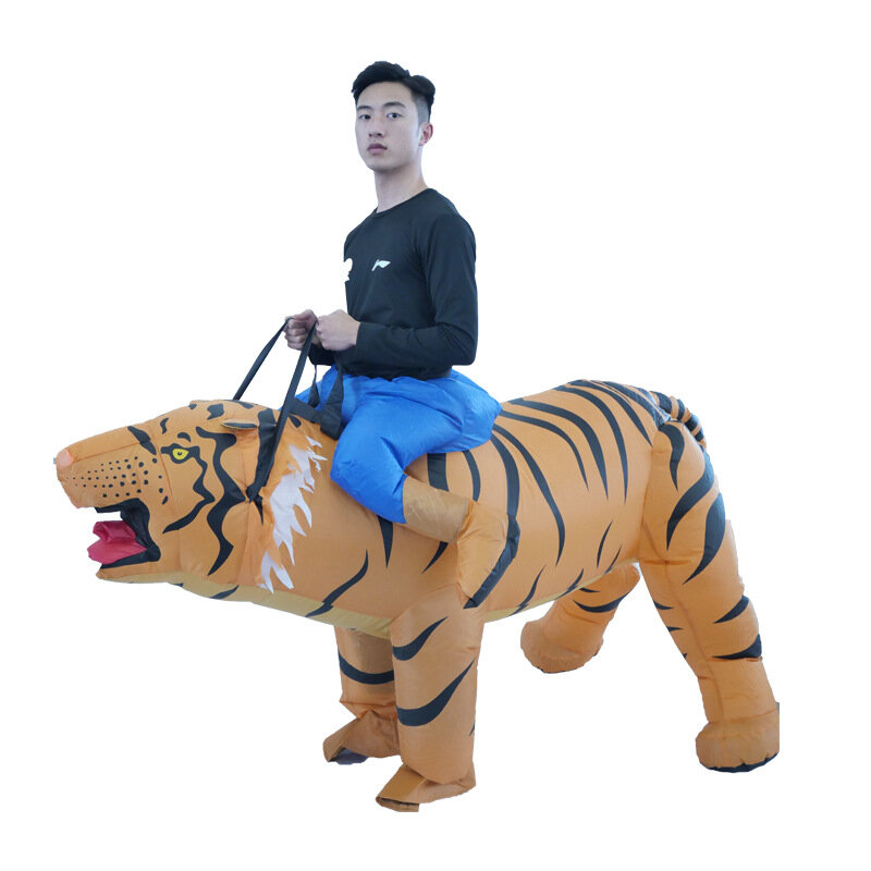 Animal Shape Dress Up Clothes Adult Model Inflatable Clothes Festival Props Costumes Tiger Inflatable Costume