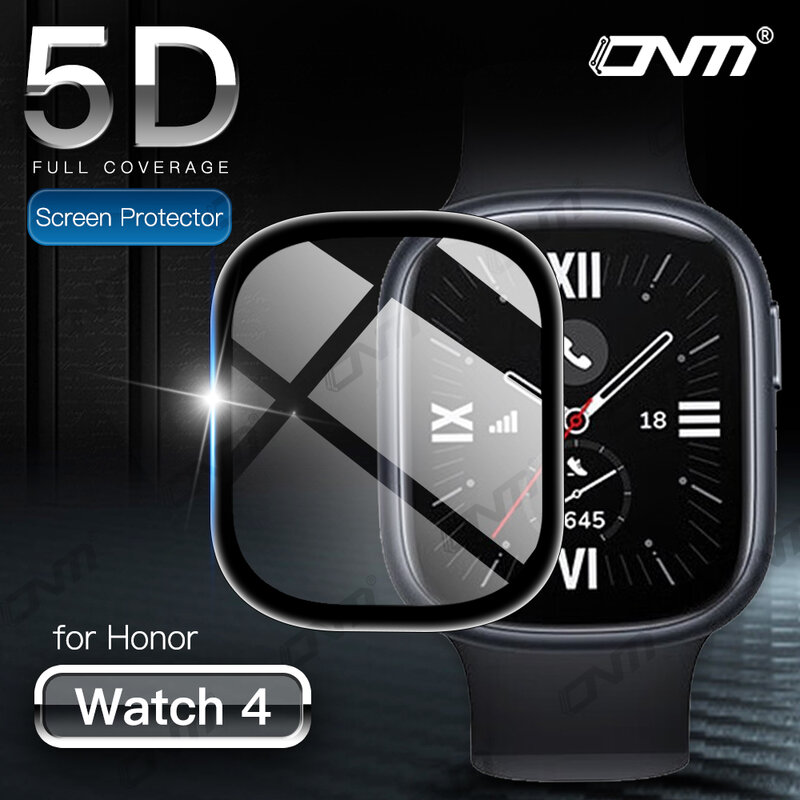 5d Zachte Beschermfolie Voor Honor Watch 4 Anti-Kras Screenprotector Voor Honor Watch4 Smart Watch Accessorie (Niet Glas)