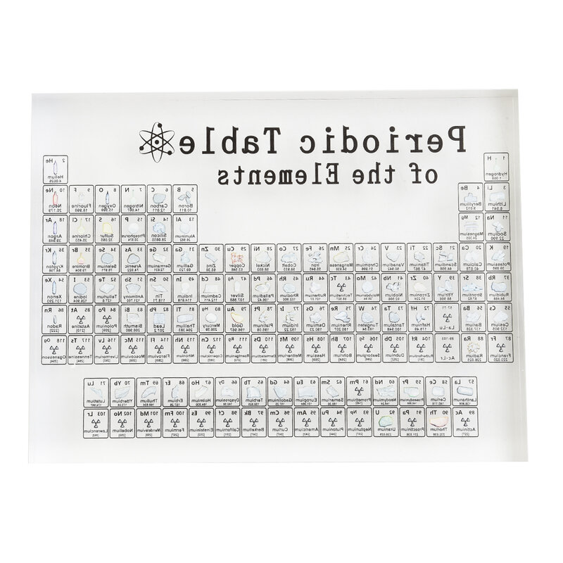 Tabela periódica química com elemento, Mesas acrílicas Display, Home Decor, Amostras de ornamento de letras, Ciência escolar, 85 bits