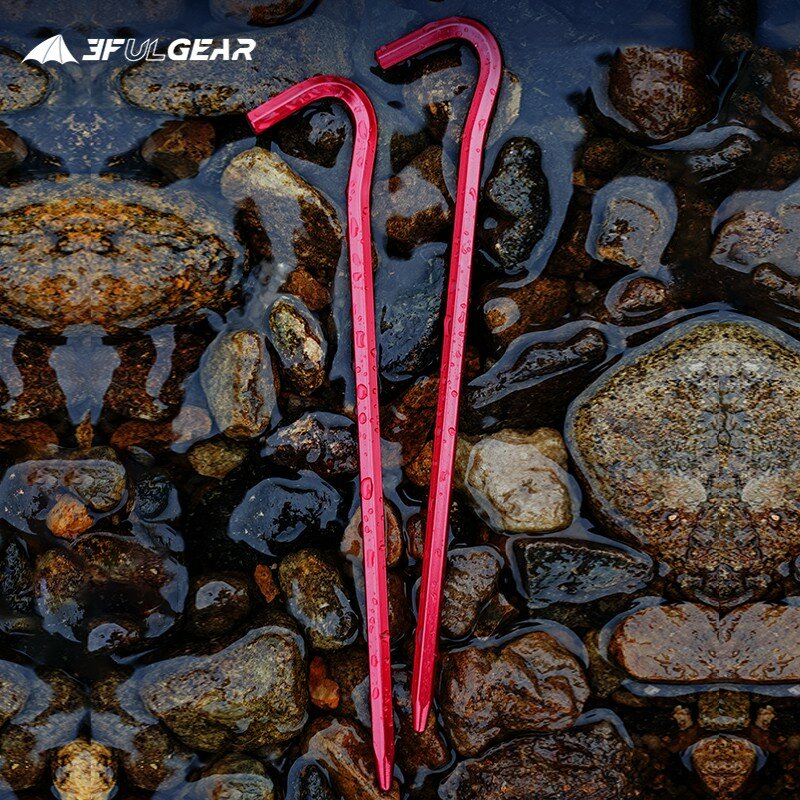 3F UL Gear 15.5cm/20cm Outdoor Ultralight Aluminum Alloy Stakes Camping Carbon Fiber Guy Line Canopy Rope Nails Tent Accessories