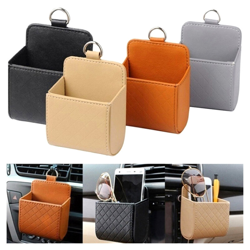 La borsa portaoggetti per auto può appendere prese d'aria supporto per telefono scatola portaoggetti per cuciture del sedile scatola portaoggetti per auto interni per auto
