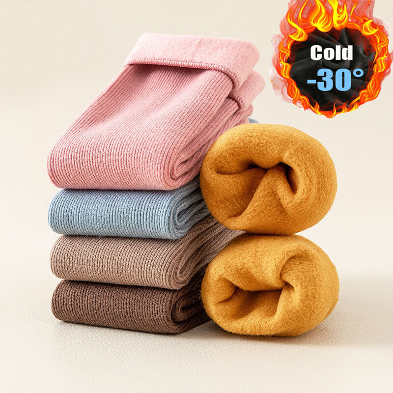 Calcetines gruesos térmicos suaves para mujer, calcetín informal de lana y cachemira, botas de nieve para el hogar, invierno, Size35-40, 2022