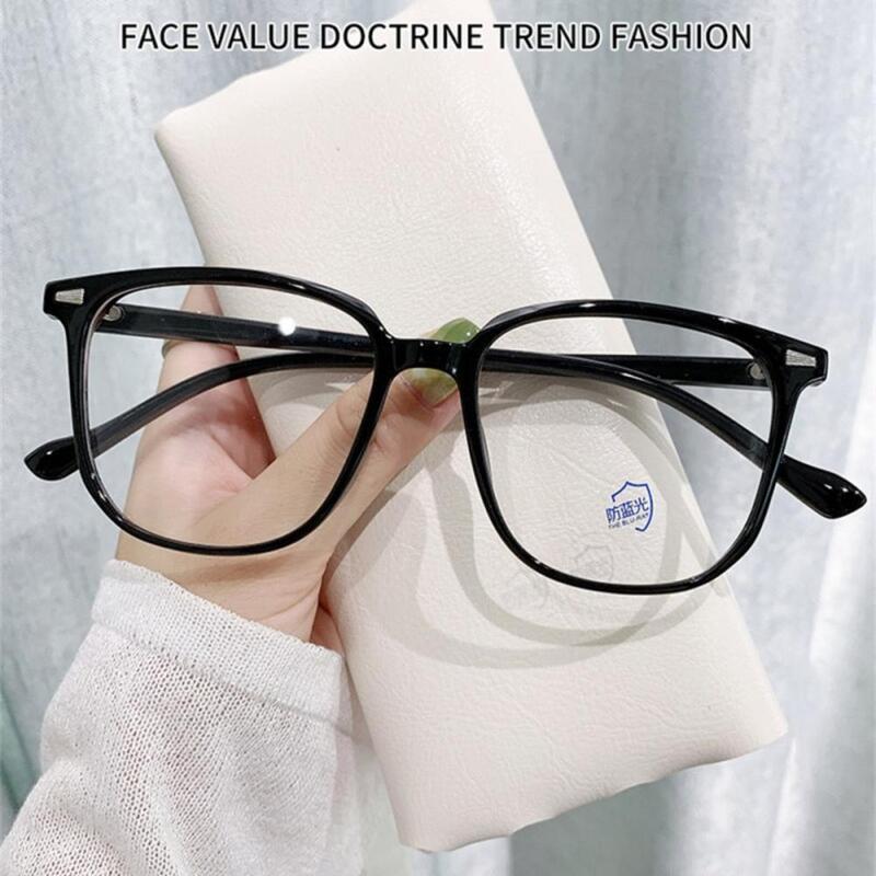 Корейские очки с защитой от синего света, прозрачная оправа для компьютерных очков, женские и мужские круглые очки, очки для очков