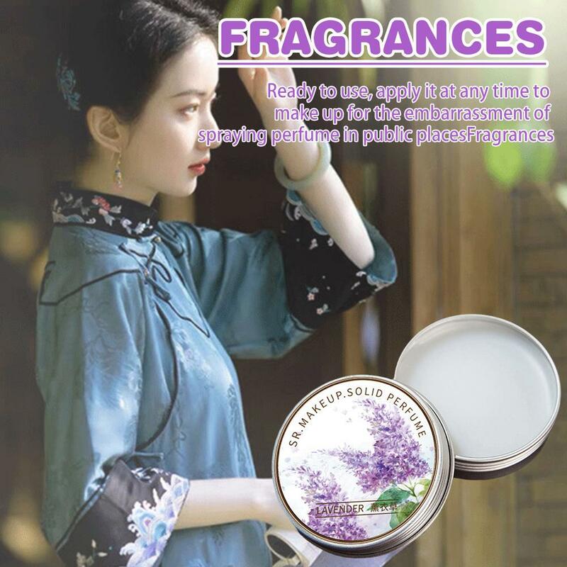 Fragancia sólida portátil para hombres y mujeres, bálsamo de lavanda, perfume largo, desodorante de flores de dama duradero, Natural, C6s3