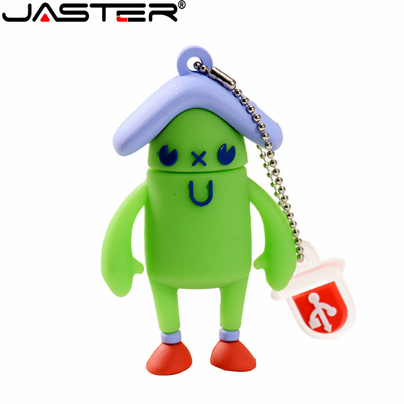 JASTER-Cute Cartoon Pig Pendrive, Memory Stick, Chaveiro, USB 2.0, Flash Drive, Armazenamento Externo, Presentes, 16GB, 32GB, 64GB, 8GB